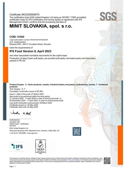 Final version Certificate IFS Final